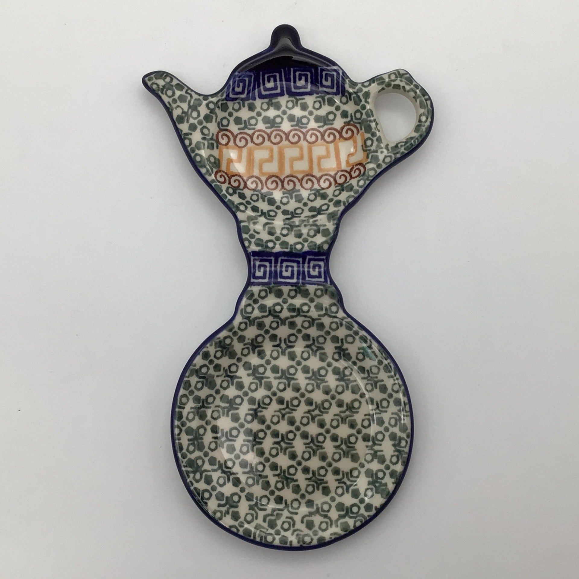 Polish Pottery Tulip Teabag Holder - Handmade Ceramic Spoon Rest, Microwave & Dishwasher Safe, 4.75" X 3" - View #7